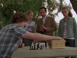 Tony Shalhoub, Traylor Howard, Emmy Clarke, and Evan Peters in Monk (2002)