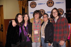 Miera Blaustein, Woodstock Film Festival Director; Michael Lang, organizer of original Woodstock Music Festival; Cristin