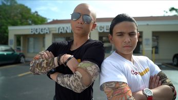 Jonathan Blanco and Nicholas Ryan Hernandez in Screwball (2018)