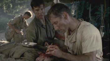 AJ Garrett and Jon Seda in The Pacific