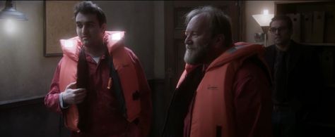 Sean Tizzard, Jacob Anderton, and Martyn Luke in Ship of the Damned (2024)