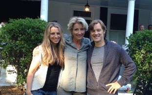 A Walk In The Woods Set Still (L to R) Emily Harris, Emma Thompson, R. Keith Harris