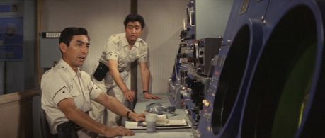 Akihiko Hirata and Ken'ichirô Maruyama in Son of Godzilla (1967)