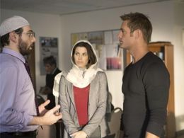 Josh Holloway, Meghan Ory, and Hrach Titizian in Intelligence (2014)