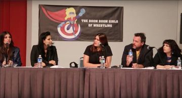 Comikaze Expo Nov 2Screening The Boom Boom Girls of Wrestling - Panelist - Patricia Lauriet far left, Actress role of We