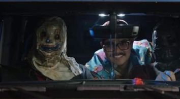 Director Andrew Baharona posing with Jack Lutz & co-star