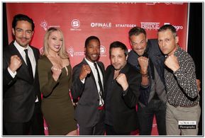 The cast and crew of Ganjy at the VIFF Lightbright Pictures, October 2016. (L-R) Actor Zak Santiago, Associate Producer 