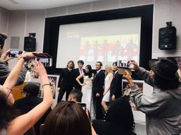 Lee Min Kuk, Christopher McCombs, Kyle Card, Masahito Kawahata, Inko Haku, and Janni Olsson at an event for The Benza (2