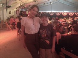 Dodge with Haley Bennett on the set of Magnificent Seven