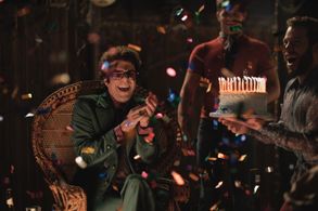 Zachary Quinto, Robin de Jesus, and Charlie Carver in The Boys in the Band (2020)