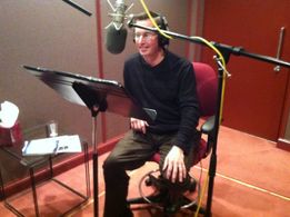 Recording for a BBC program about the life and work of Georges Lemaître, Father of the Big Bang theory.