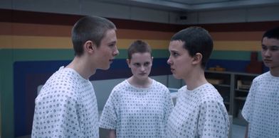Millie Bobby Brown, Tristan Spohn, and Sparrow Nicole in Stranger Things: Chapter Six: The Dive (2022)