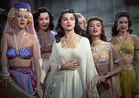 Merry Anders, Honey Bruce Friedman, Lisa Daniels, Dona Drake, Debra Paget, and Phyllis Winger in Princess of the Nile (1