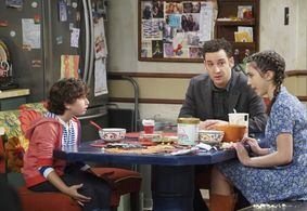 Ben Savage, Rowan Blanchard, and August Maturo in Girl Meets World (2014)