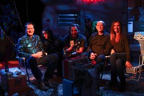 On set for The Last Drive In with Joe Bob Briggs