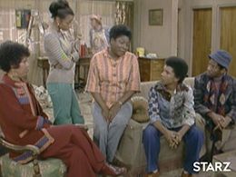 Ralph Carter, Ja'net DuBois, Esther Rolle, BernNadette Stanis, and Jimmie 'JJ' Walker in Good Times (1974)