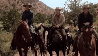 Jack Nicholson, Tom Filer, and Cameron Mitchell in Ride in the Whirlwind (1966)