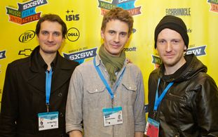 Aleksander L. Nordaas with actors Erlend Nervold and Jon Sigve Skard at SXSW (2012)
