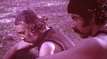 Mohamad Ali Fardin and Faramarz Gharibian in Ghazal (1976)