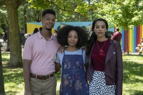 Brendan Jeffers, Bresha Webb, and Getenesh Berhe in Song & Story: Amazing Grace (2021)