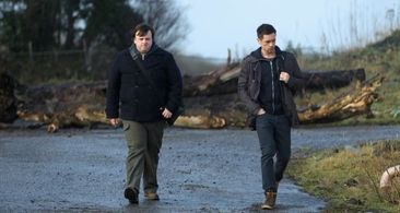 Killian Scott and John Bradley in Traders (2015)