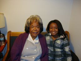 Kiara with Della Reese on the set of 