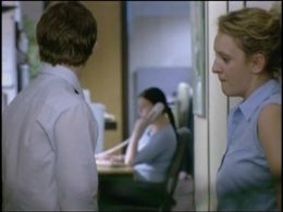 Martin Freeman and Stacey Roca in The Office (2001)