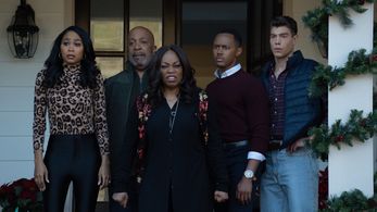 Robert Gossett, Regina Taylor, Anthony Chatmon II, Derek Chadwick, and Ashley Love-Mills in A Jenkins Family Christmas (