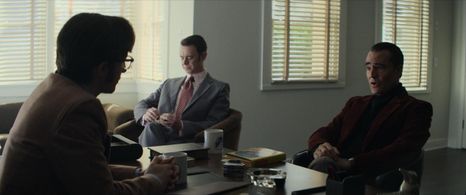 With Josh Zuckerman and Colin Hanks in 'The Offer.'