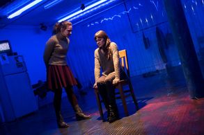 Nicole Balsam on stage in Abyss