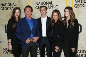 Arnold Schwarzenegger, Maria Shriver, Patrick Schwarzenegger, Katherine Schwarzenegger, and Christina Schwarzenegger at 