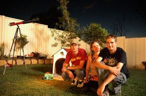 Still of Austin Andrews, Chrissie Hewitt and Matthew Weston in How My Next Door Neighbour Discovered Life On Mars