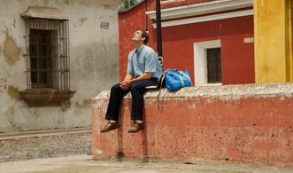 Chris Keener on the set of 'The Garden of Steven'