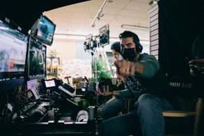 On the set of “Unsung Hero” (2023).