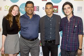 Los Angeles premiere of The Cyclist at the HollyShorts Film Festival. L-R: Jessica Garrison, Galo LeBron, Riccardo LeBro