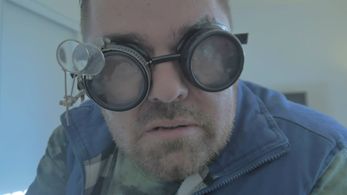 Gabriel Lane on set of Michael Antony Pierce' 