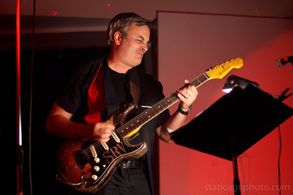 On stage with the Hard Shine Blues Band