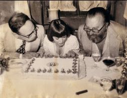 Sergio Leone, Ennio Morricone, and Mireille Mathieu
