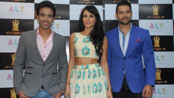 Aftab Shivdasani, Tusshar Kapoor, and Mandana Karimi at an event for Kyaa Kool Hain Hum 3 (2016)