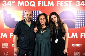 Paula Hernández, Luis Ziembrowski, and Ornella D'Elía at an event for The Sleepwalkers (2019)