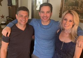 Still of Jack Thomas Smith, Brandon Straka, and Mandy Del Rio on the set of Shame of a Nation (2022)