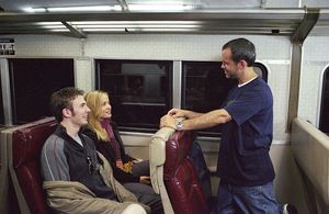 Brian Robbins, Erika Christensen, and Chris Evans in The Perfect Score (2004)
