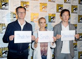 Amanda Abbington, Mark Gatiss, and Benedict Cumberbatch at an event for Sherlock (2010)