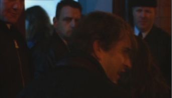 Steve McTigue can be seen top right of this still from the feature film '24 Hour Party People' starring Steve Coogan (se