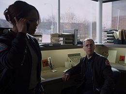 David Eigenberg and Monica Raymund in Chicago Fire (2012)