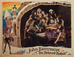 John Barrymore, Rose Dione, and Martha Franklin in The Beloved Rogue (1927)