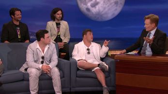 Conan O'Brien, Robert Carnevale, Sam Suchmann, Mattie Zufelt, and Jesse Suchmann in Conan (2010)