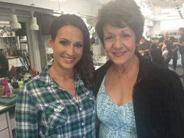 Makeup trailer at Jane The Virgin with co-star Ivonne Coll