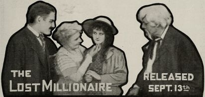 Charles Kent, E.K. Lincoln, Mary Maurice, and Anita Stewart in The Lost Millionaire (1913)