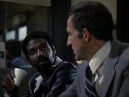 Taurean Blacque and Daniel J. Travanti in Hill Street Blues (1981)